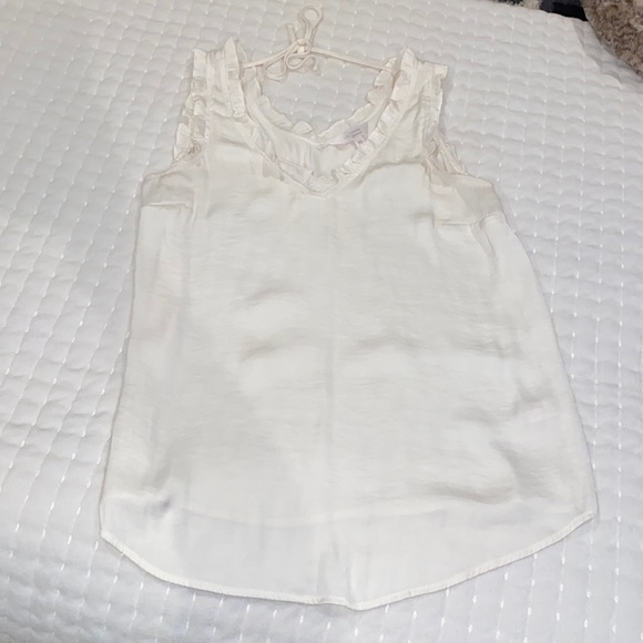 Top Débardeur Blanc LC Lauren Conrad - Taille M - Occasion Très Bon état